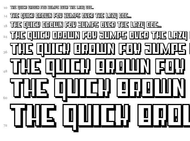Super Cube font waterfall